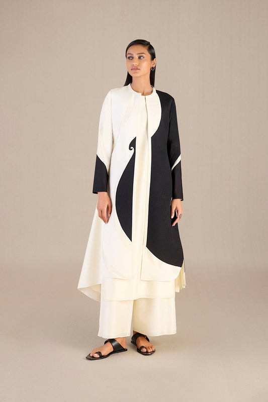 Chanderi Attara Jacket Set – Black