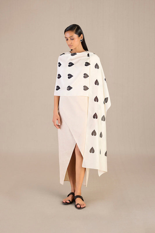 Chanderi Uma Scarf – Ivory