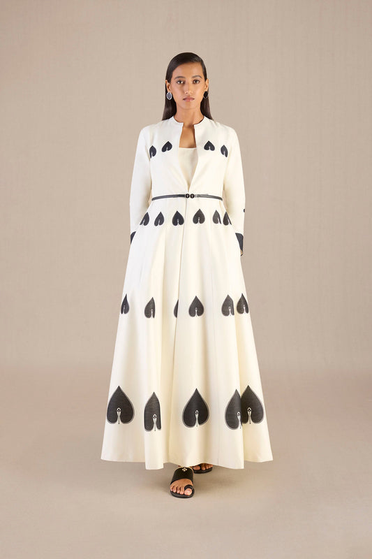 Chanderi Gulnar Jacket Set – Ivory